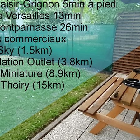Detente & Jardin By Beds4Wanderlust - Charmant T2 Avec Jardin - Gare Plaisir-Grignon, Versailles 20Km Zewnętrze zdjęcie