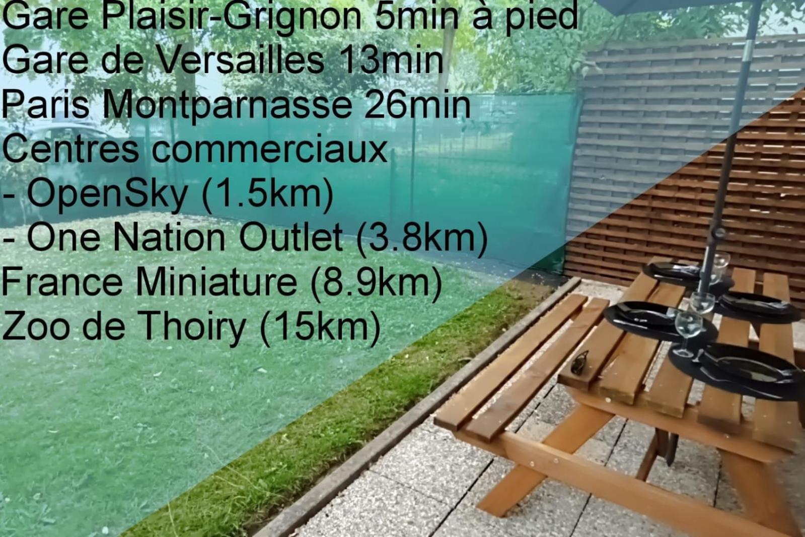 Detente & Jardin By Beds4Wanderlust - Charmant T2 Avec Jardin - Gare Plaisir-Grignon, Versailles 20Km Zewnętrze zdjęcie